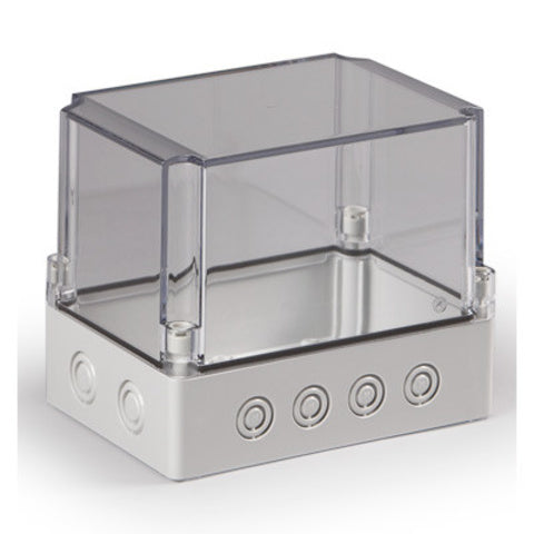 Barrier Enclosure 125x175x150 clear with knockouts (Upto 4 barriers)-1