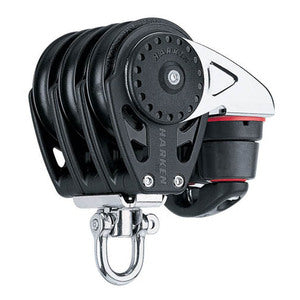 Harken Carbo Blok 57 mm tripel, svirvel, Cam-Cleat-1