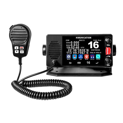 HIMUNICATION HM-TS18S VHF Radio Klasse DSC-D m. GPS, AIS-Modtager, NMEA2000 og Mutifunktions Touch-Display-1