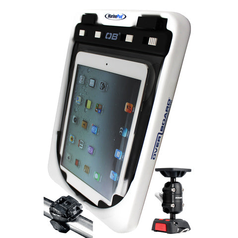 MarinePod iPad holder og vandtæt OverBoard Etui med flexibelt ROKK rørbeslag-1