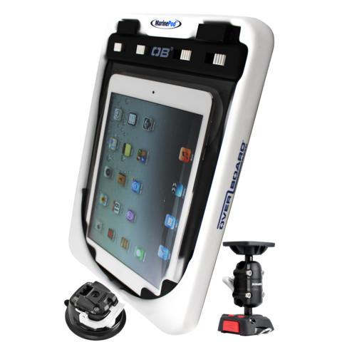 MarinePod iPad holder og vandtæt OverBoard Etui med flexibel ROKK sugekop-1