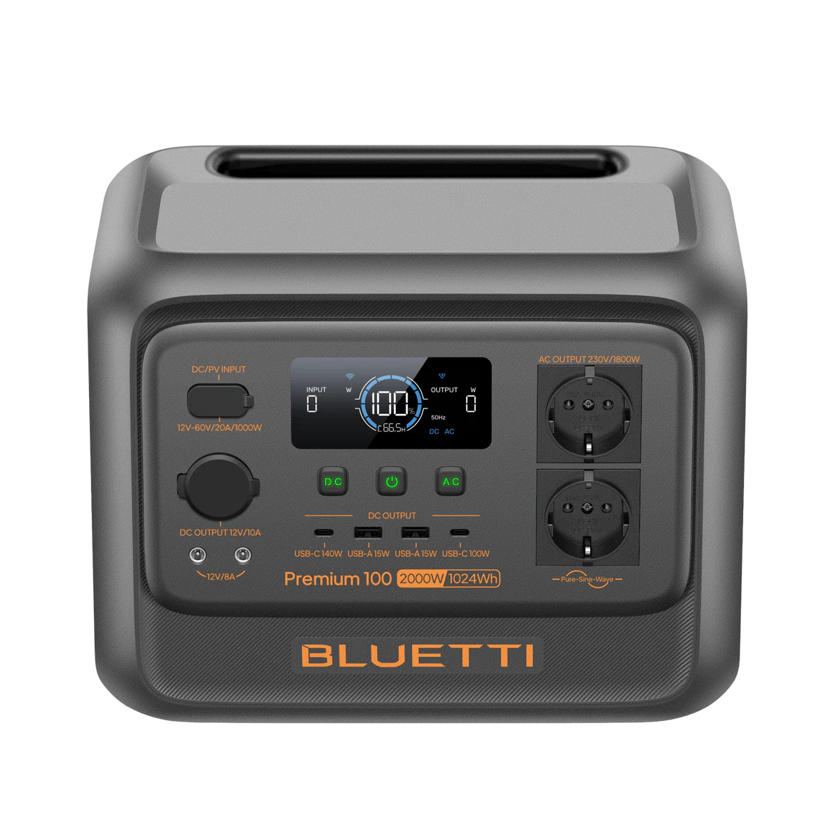BLUETTI Premium 100 V2 Portable Power Station | 2.000W 1.024Wh