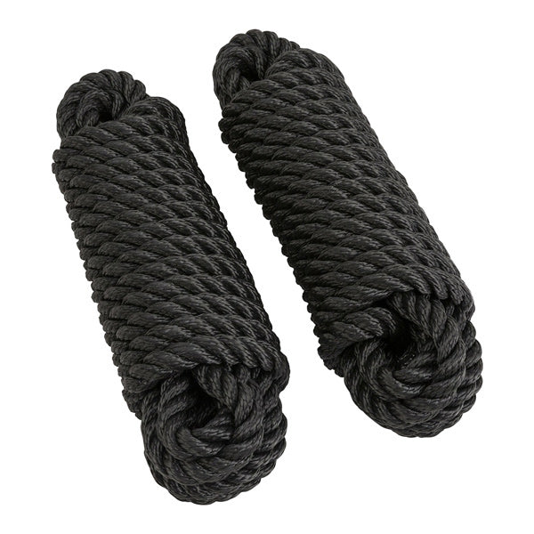Fortøjningsline PP sort 6 meter 2 stk-2