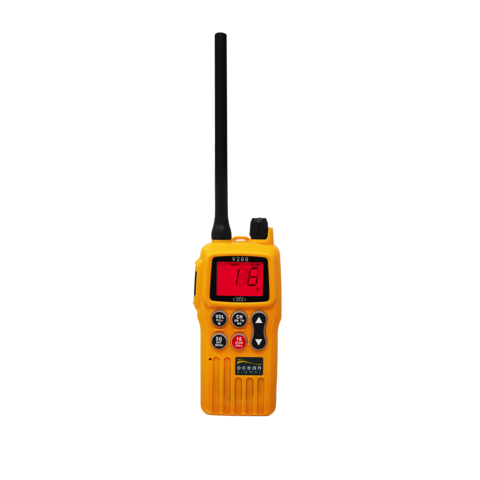 Ocean Signal safeSEA V200 GMDSS Håndholdt VHF Radio m. primært & opladeligt batteri + Oplader (722S-04676)-1