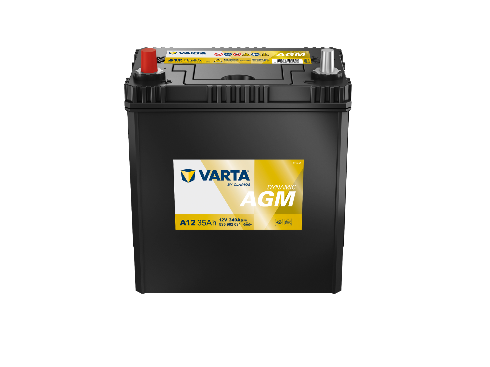 VARTA Dynamic AGM batteri 12V 35Ah A12