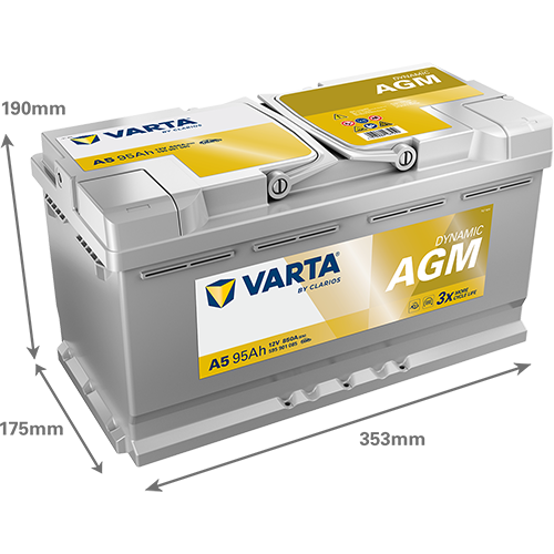VARTA Dynamic AGM batteri 12V 95Ah A5-2