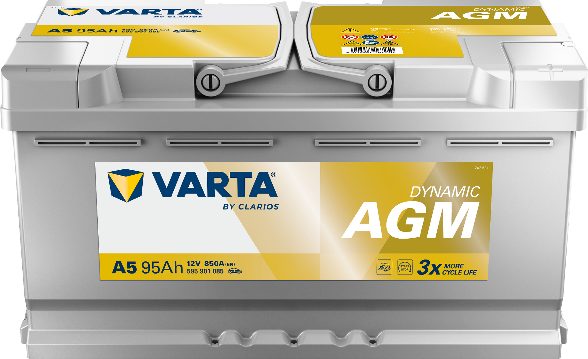 VARTA Dynamic AGM batteri 12V 95Ah A5