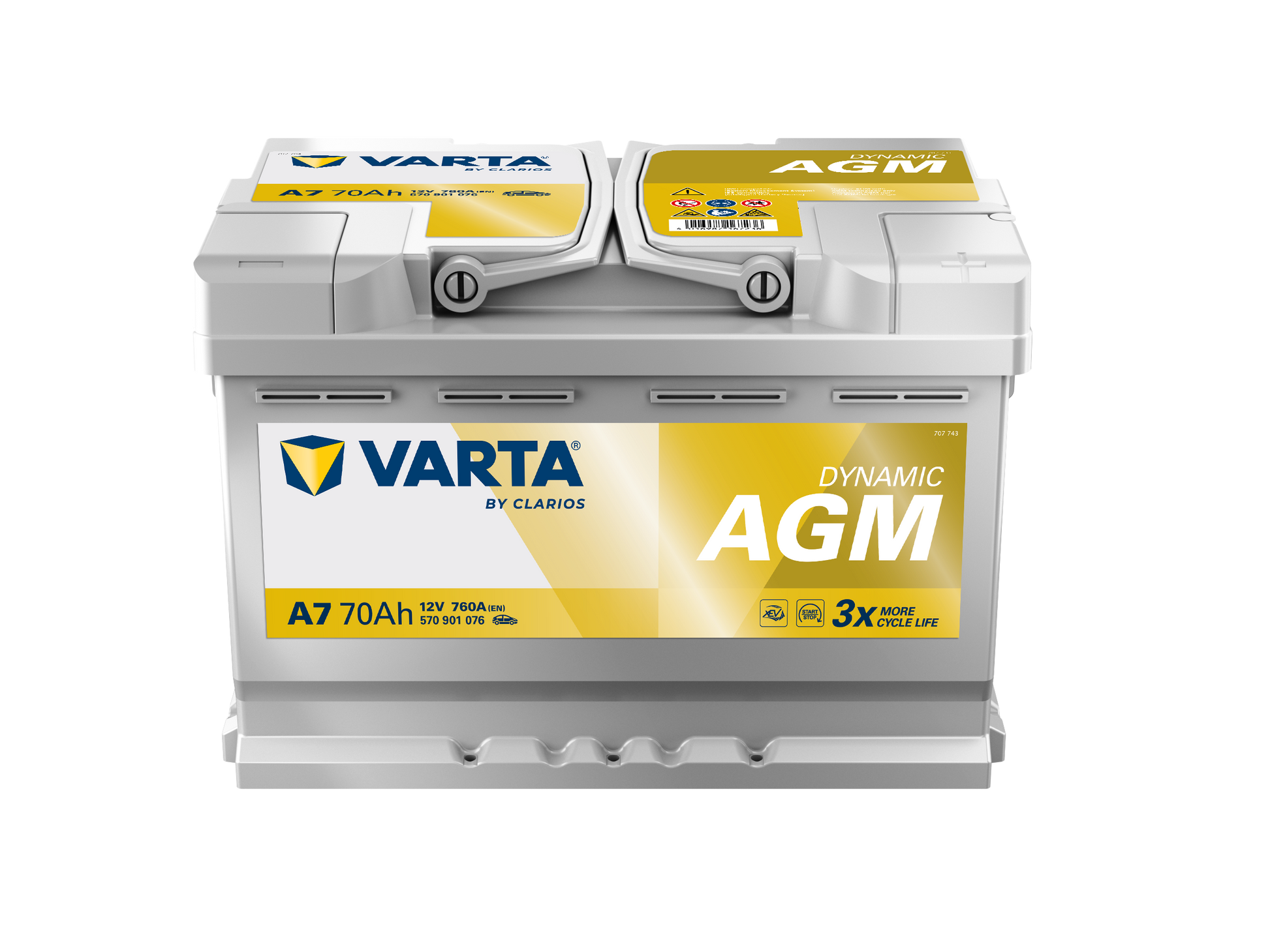VARTA Dynamic AGM batteri 12V 70Ah A7-1