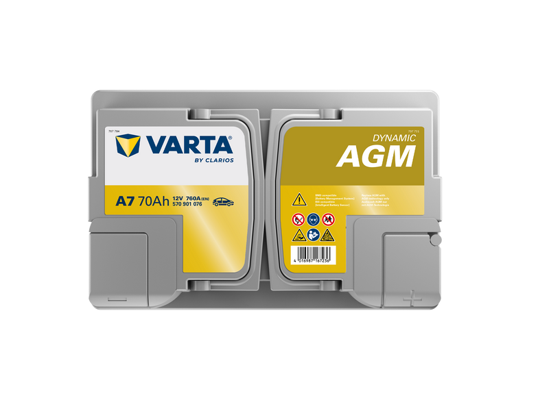 VARTA Dynamic AGM batteri 12V 70Ah A7-4