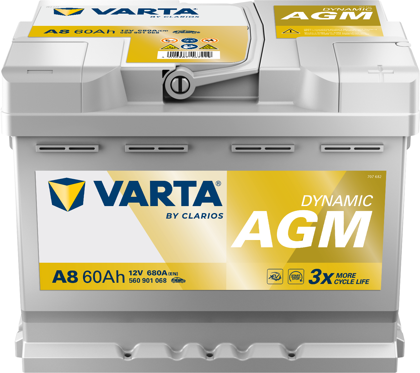 VARTA Dynamic AGM batteri 12V 60Ah A8