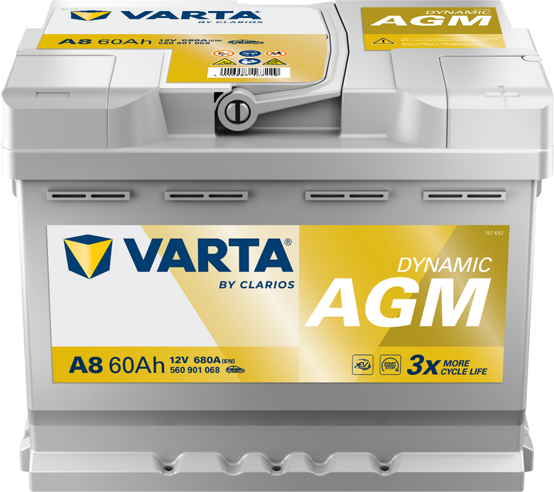 VARTA Dynamic AGM batteri 12V 60Ah A8-1