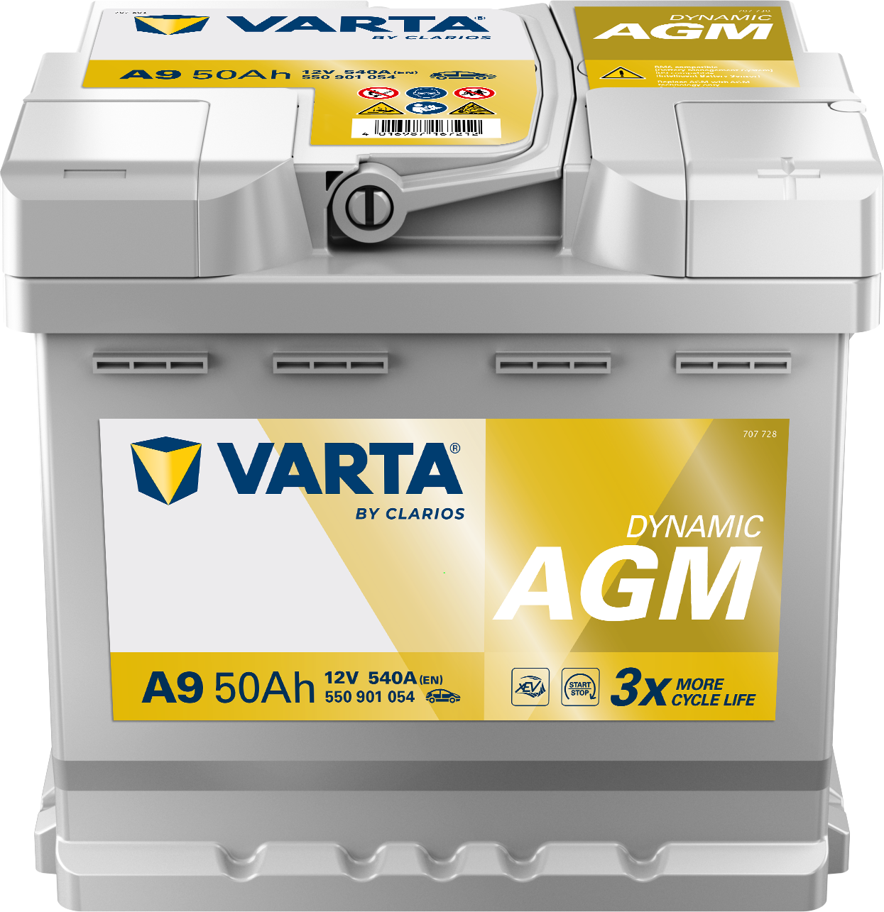 VARTA Dynamic AGM batteri 12V 50Ah A9