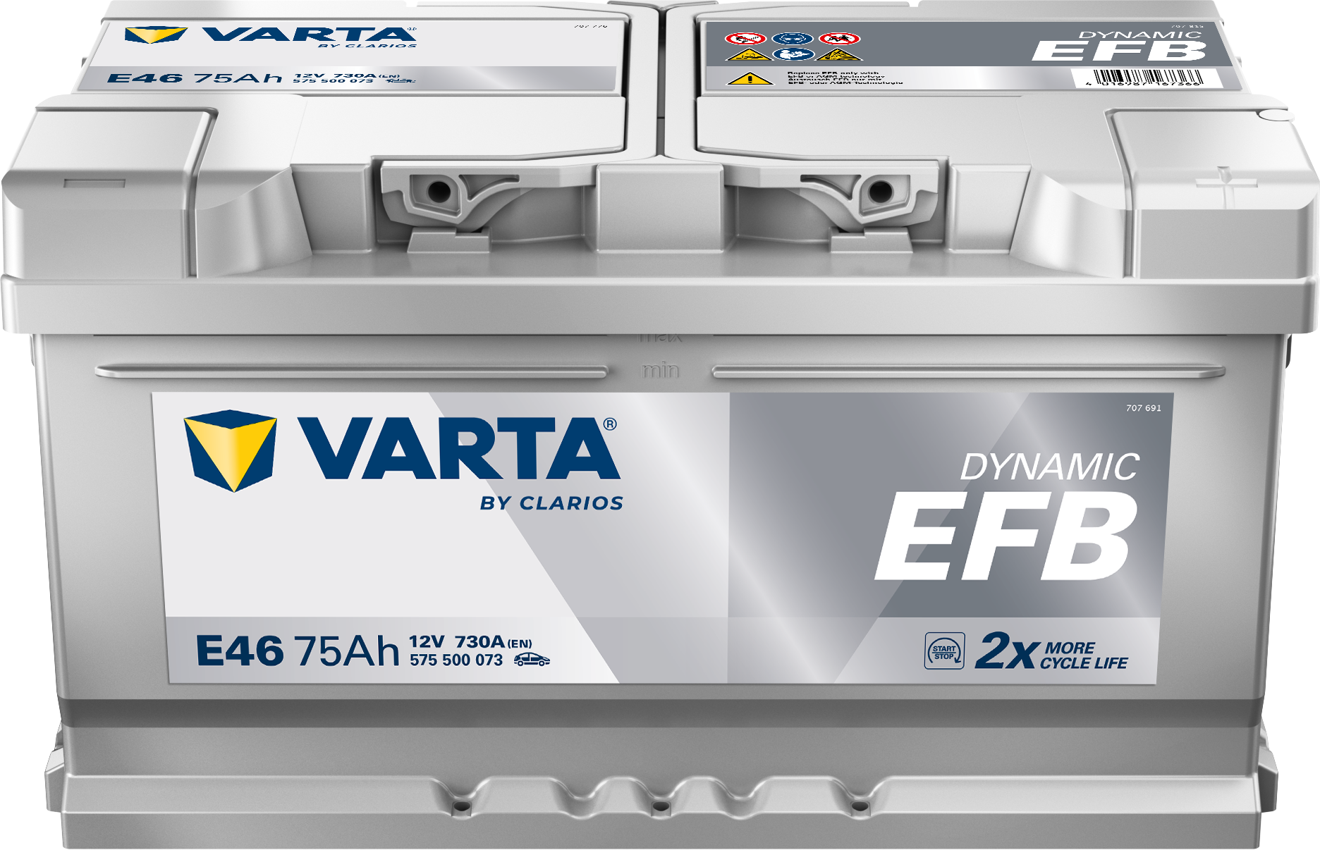 VARTA Dynamic EFB batteri 12V 75Ah E46