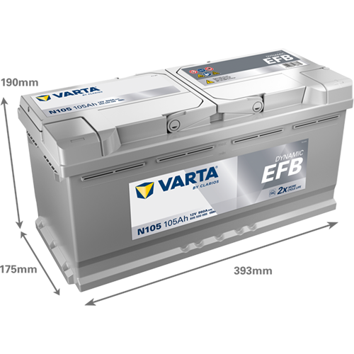 VARTA Dynamic EFB batteri 12V 105Ah N105