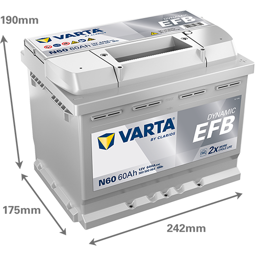 VARTA Dynamic EFB batteri 12V 60Ah N60