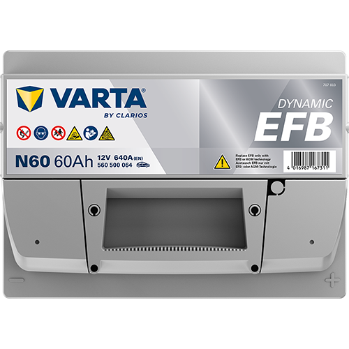 VARTA Dynamic EFB batteri 12V 60Ah N60-4