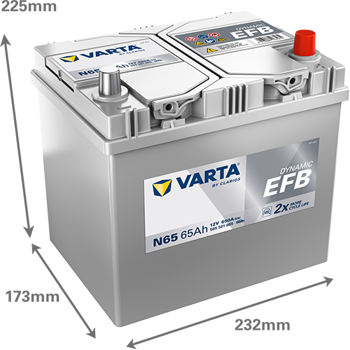 VARTA Dynamic EFB batteri 12V 65Ah N65