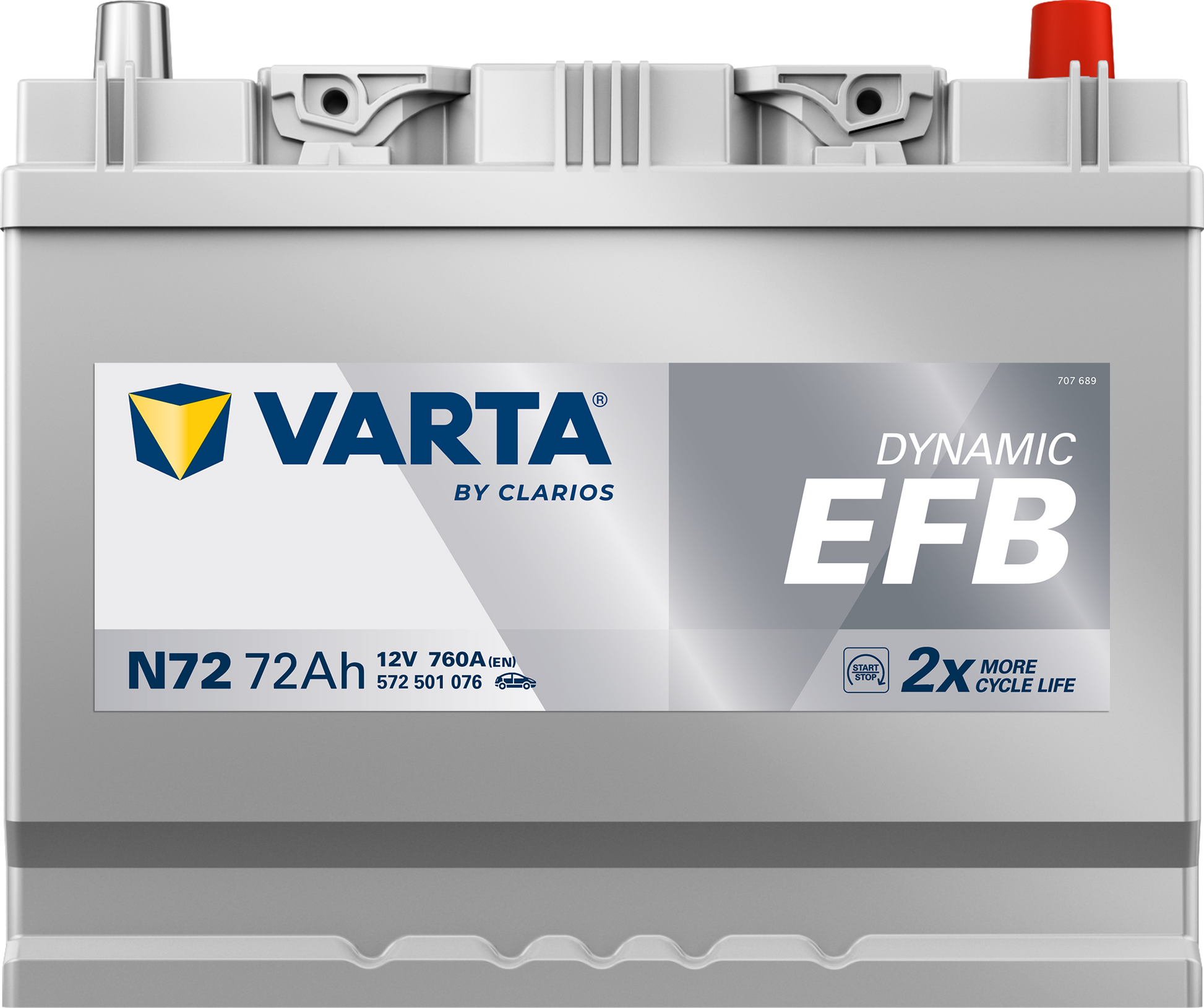 VARTA Dynamic EFB batteri 12V 72Ah N72-3