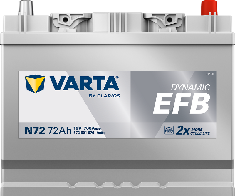 VARTA Dynamic EFB batteri 12V 72Ah N72-3