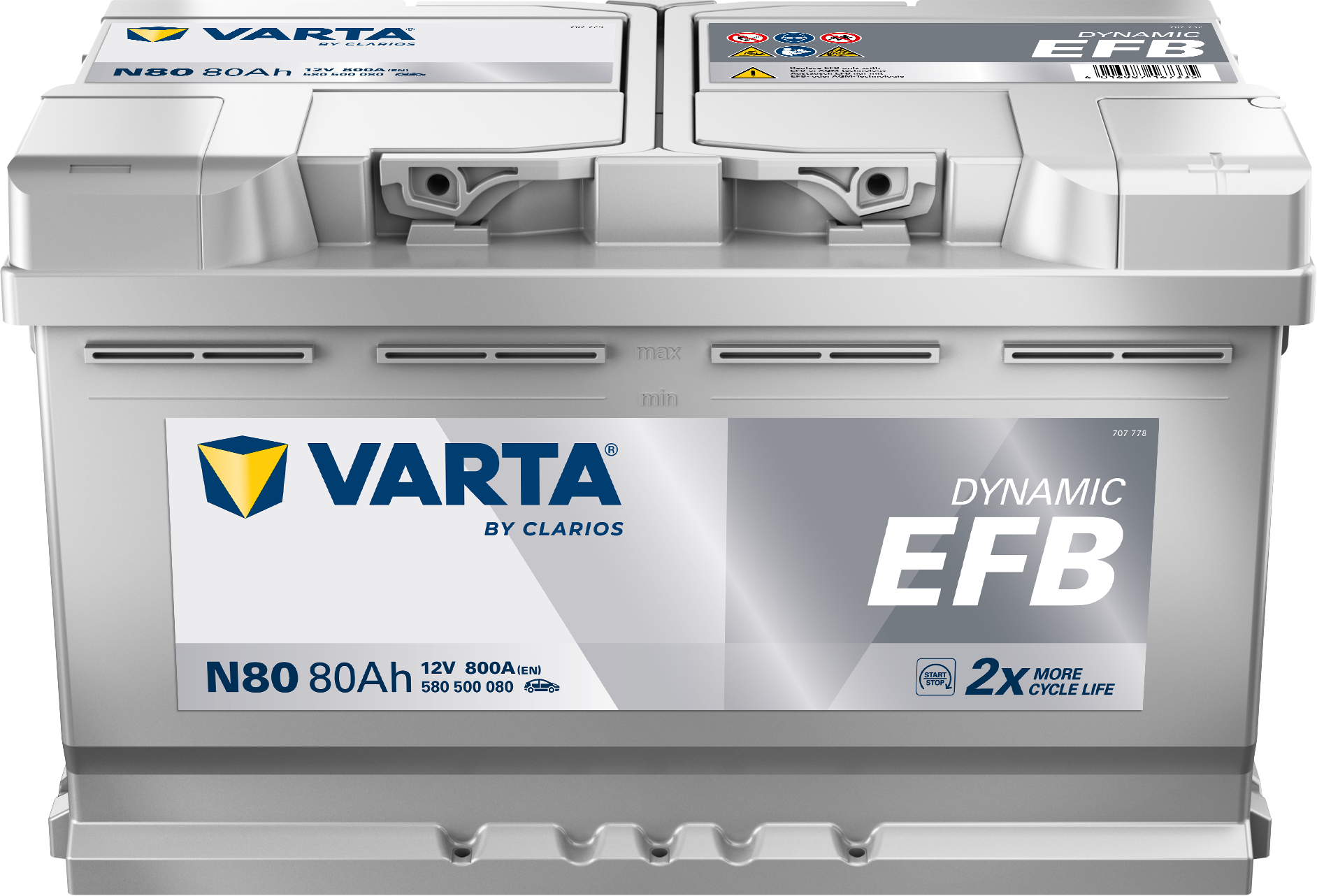 VARTA Dynamic EFB batteri 12V 80Ah N80-1