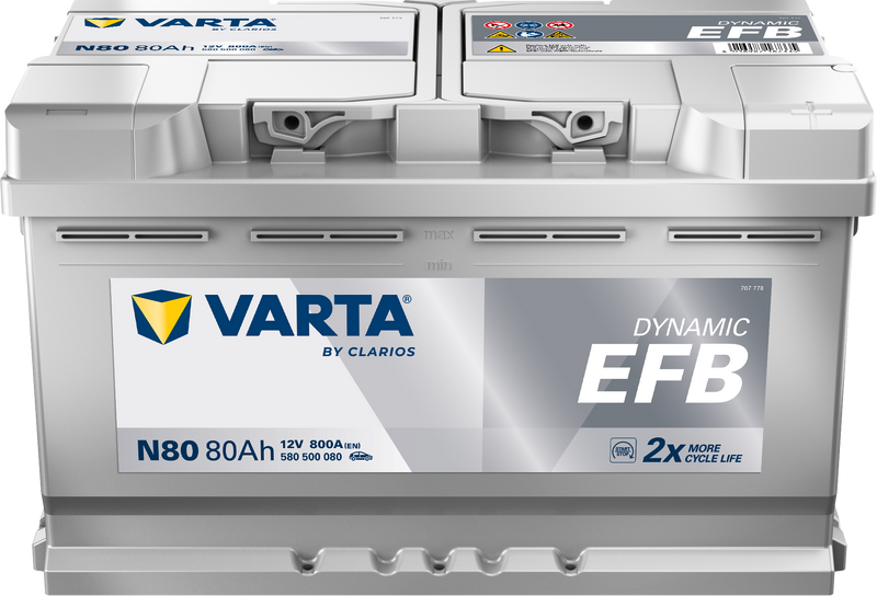VARTA Dynamic EFB batteri 12V 80Ah N80-1