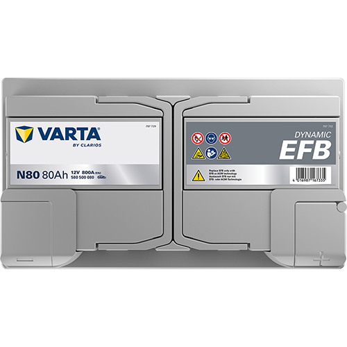 VARTA Dynamic EFB batteri 12V 80Ah N80-4