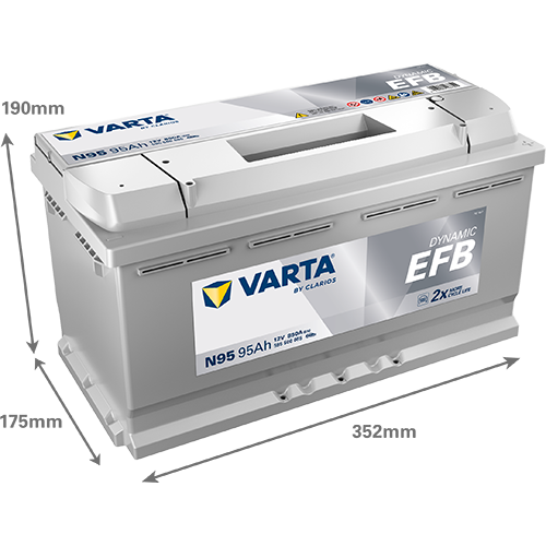 VARTA Dynamic EFB batteri 12V 95Ah N95-2
