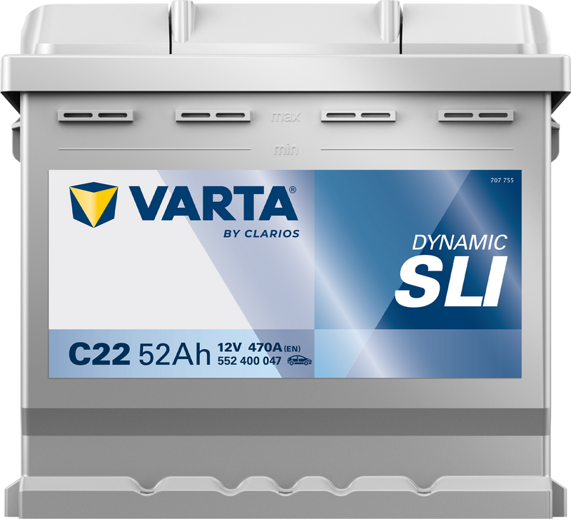 VARTA Dynamic SLI batteri 12V 52Ah C22-3