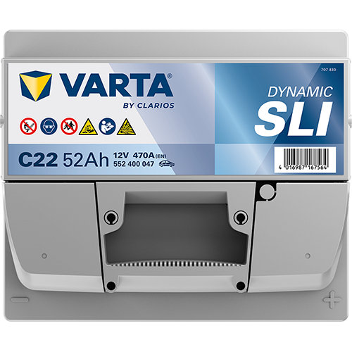 VARTA Dynamic SLI batteri 12V 52Ah C22-4