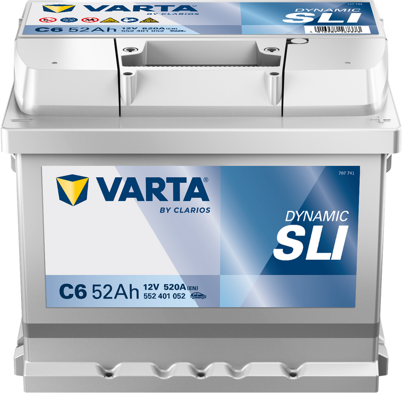 VARTA Dynamic SLI batteri 12V 52Ah C6-1