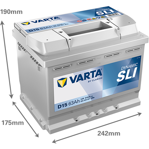 VARTA Dynamic SLI batteri 12V 63Ah D15-2