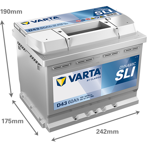 VARTA Dynamic SLI batteri 12V 60Ah D43-2
