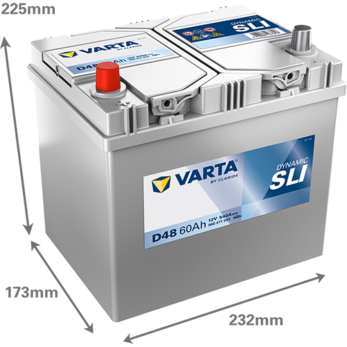 VARTA Dynamic SLI batteri 12V 60Ah D48-2
