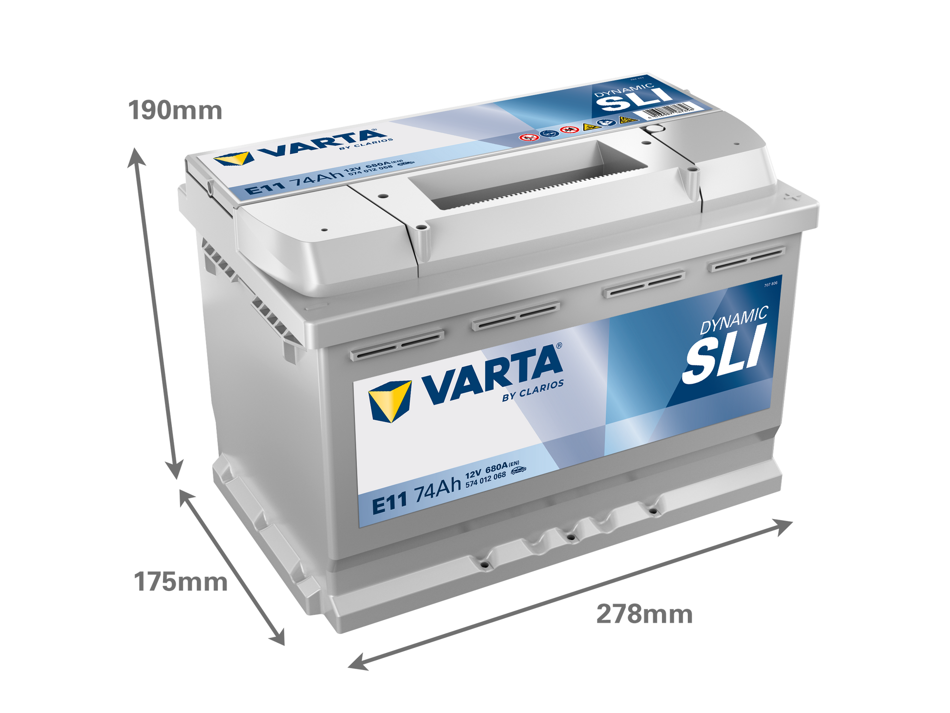 VARTA Dynamic SLI batteri 12V 74Ah E11-2