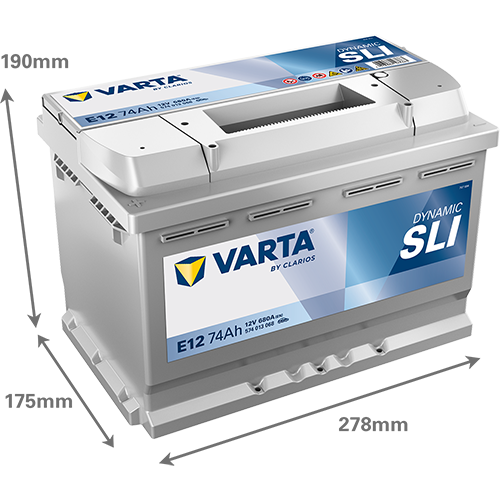VARTA Dynamic SLI batteri 12V 74Ah E12