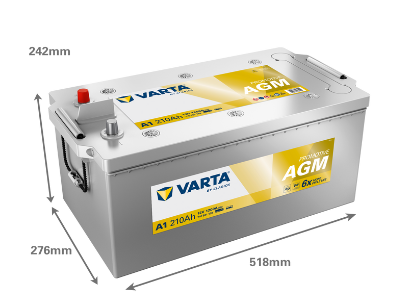 VARTA ProMotive AGM batteri 12V 210Ah A1-2