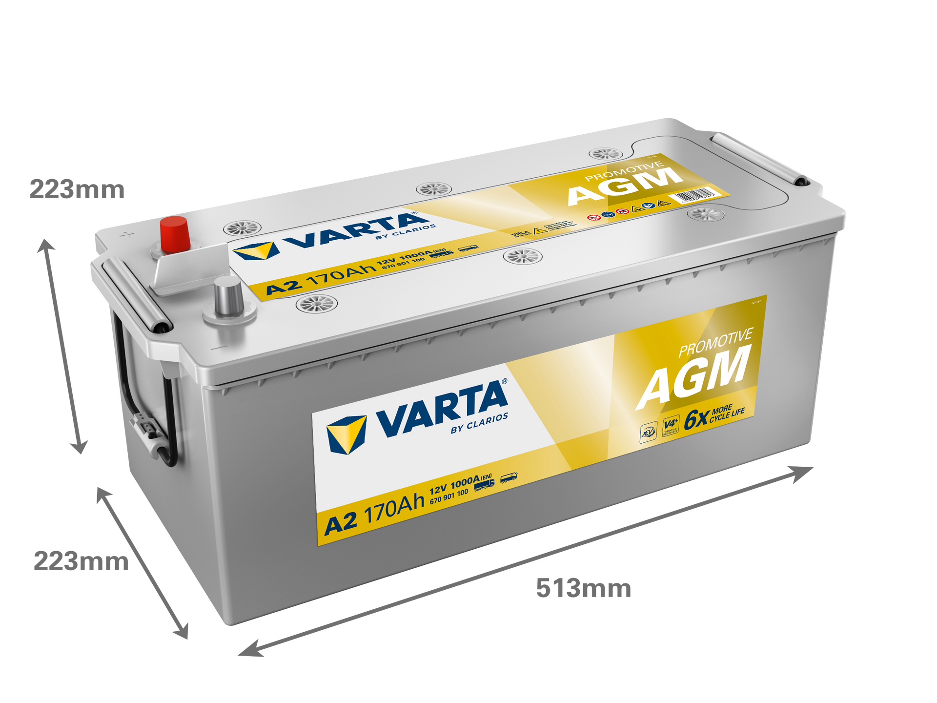 VARTA ProMotive AGM batteri 12V 170Ah A2