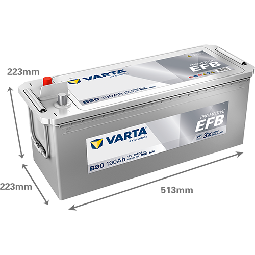 VARTA ProMotive EFB batteri 12V 190Ah B90-2