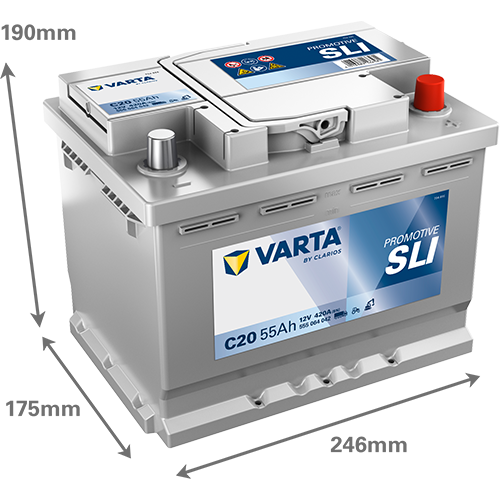 VARTA ProMotive SLI batteri 12V 55Ah C20-2