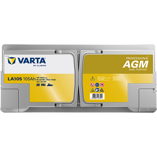 VARTA Professional Dual Purpose AGM batteri 12V 105Ah LA105-4