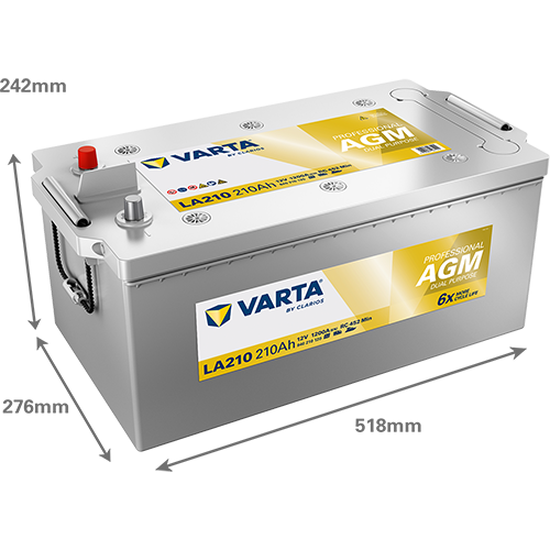 VARTA Professional Dual Purpose AGM batteri 12V 210Ah LA210-2