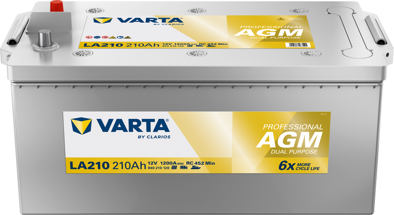 VARTA Professional Dual Purpose AGM batteri 12V 210Ah LA210-1