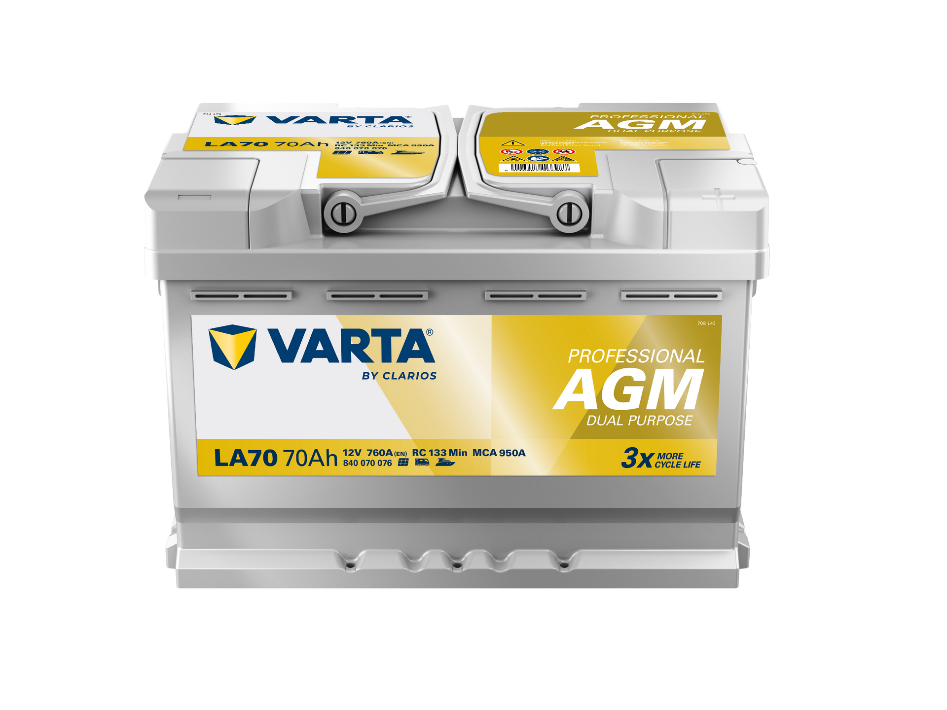 VARTA Professional Dual Purpose AGM batteri 12V 70Ah LA70