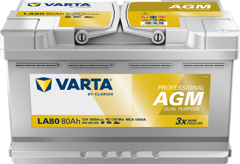 VARTA Professional Dual Purpose AGM batteri 12V 80Ah LA80-1