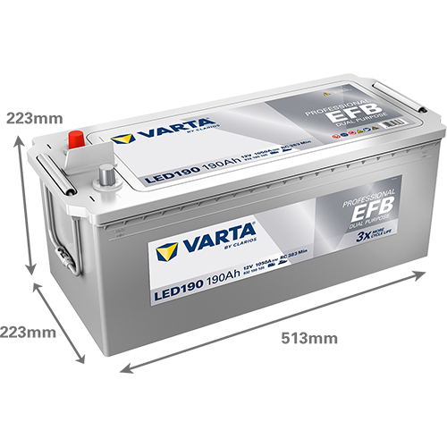 VARTA Professional Dual Purpose EFB batteri 12V 190Ah LED190-2