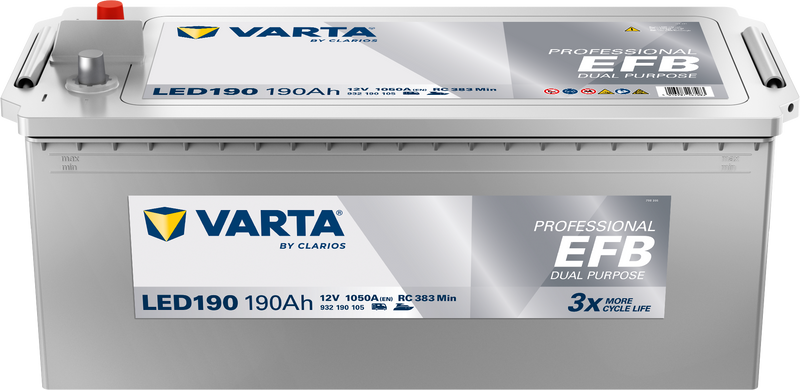 VARTA Professional Dual Purpose EFB batteri 12V 190Ah LED190-1