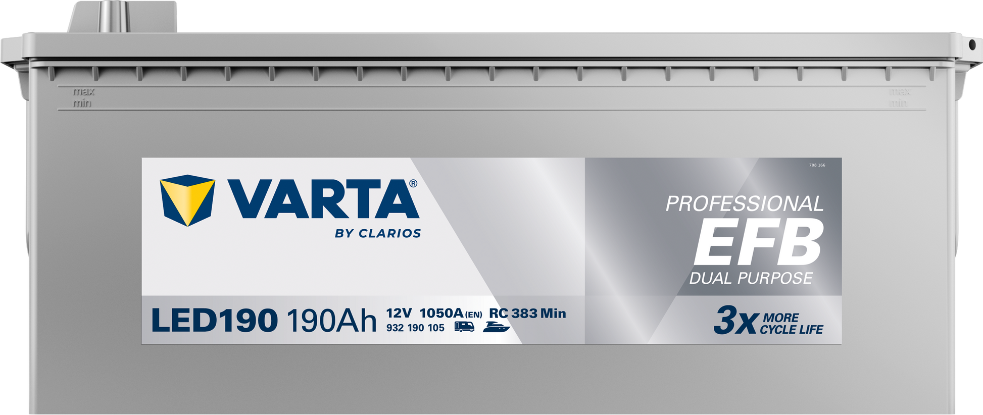 VARTA Professional Dual Purpose EFB batteri 12V 190Ah LED190-3