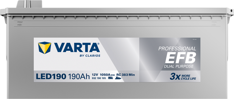 VARTA Professional Dual Purpose EFB batteri 12V 190Ah LED190-3