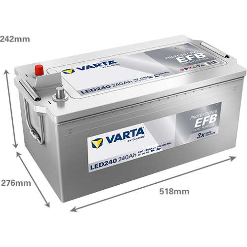 VARTA Professional Dual Purpose EFB batteri 12V 240Ah LED240-2
