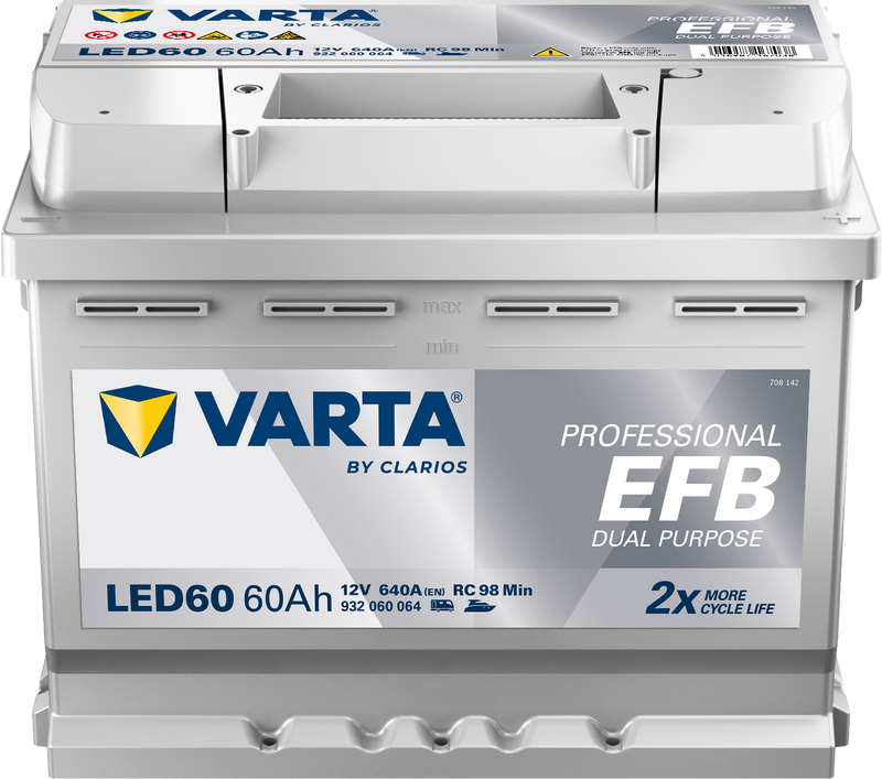 VARTA Professional Dual Purpose EFB batteri 12V 60Ah LED60-1